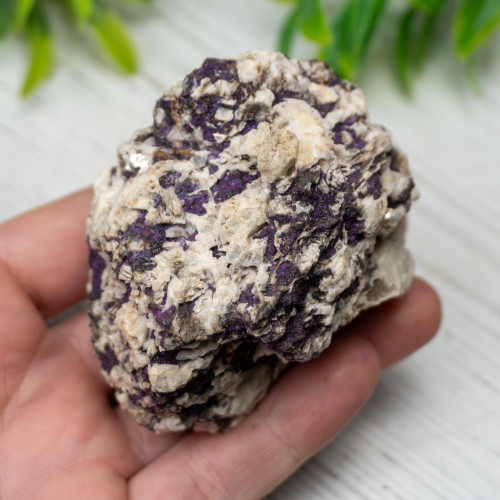 Purpurite on Quartz #9