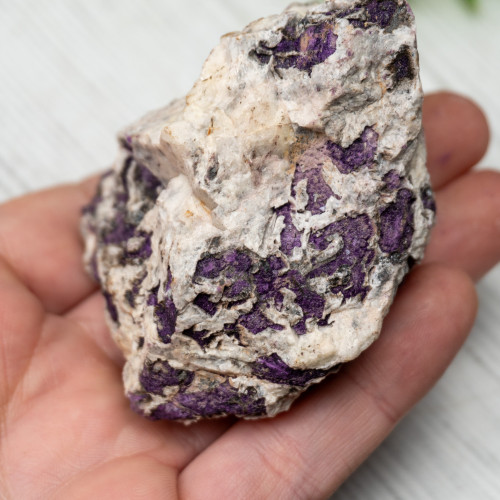 Purpurite on Quartz #7