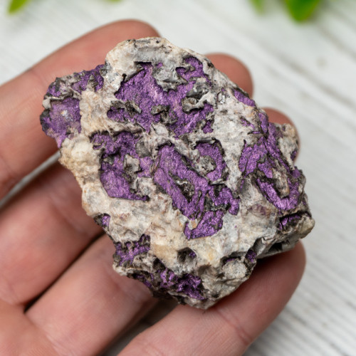 Purpurite on Quartz #5