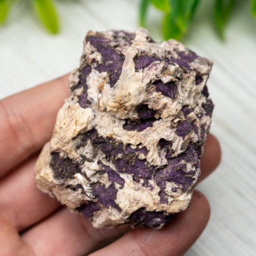 Purpurite on Quartz #4