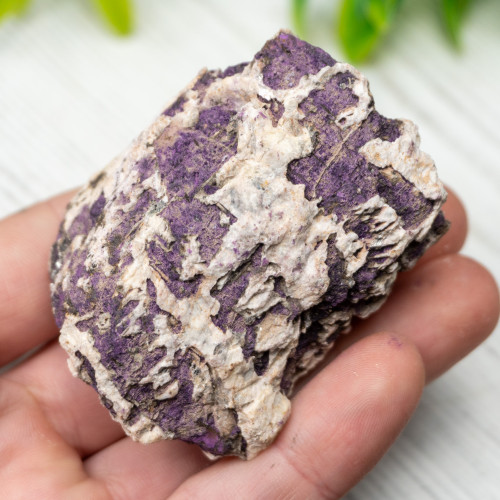 Purpurite on Quartz #4