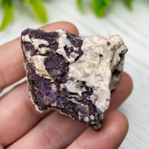 Purpurite on Quartz #3