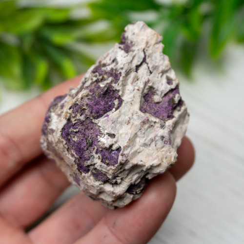 Purpurite on Quartz #2