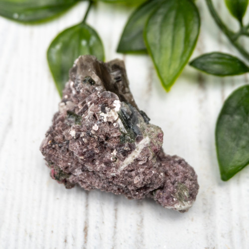 Lepidolite with Watermelon Tourmaline on Smoky Quartz #1