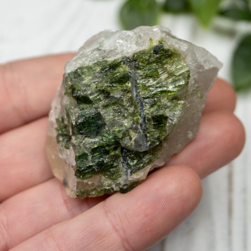 Green & Blue Tourmaline on Quartz #1