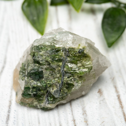 Green & Blue Tourmaline on Quartz #1