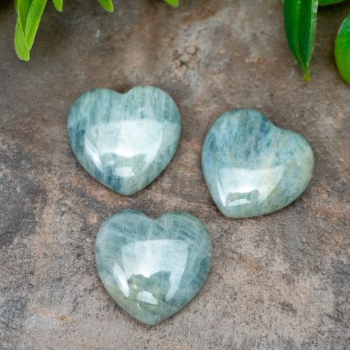 Aquamarine Small Heart Random