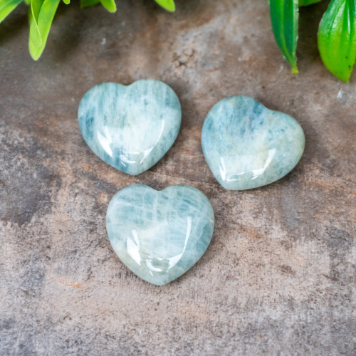 Aquamarine Small Heart Random