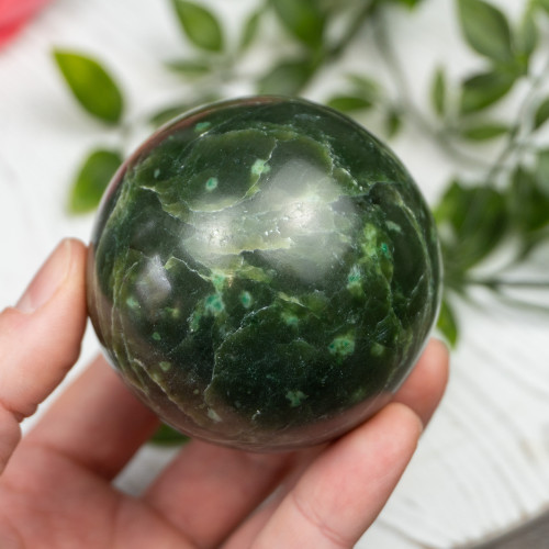 Nephrite Jade Sphere (BC, Canada) #1