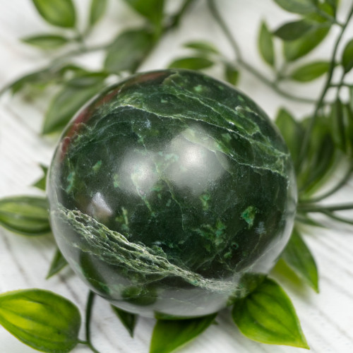 Nephrite Jade Sphere (BC, Canada) #1