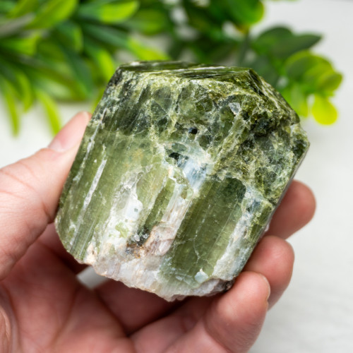 Green Tourmaline Over Quartz (Natural) #3