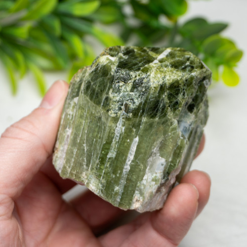 Green Tourmaline Over Quartz (Natural) #3