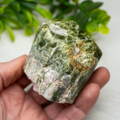 Green Tourmaline Over Quartz (Natural) #3