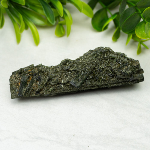 Druzy Green Tourmaline on Green Tourmaline #1