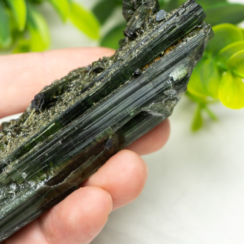 Druzy Green Tourmaline on Green Tourmaline #1