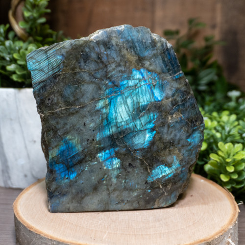 Half Polished Cut Base Labradorite #1