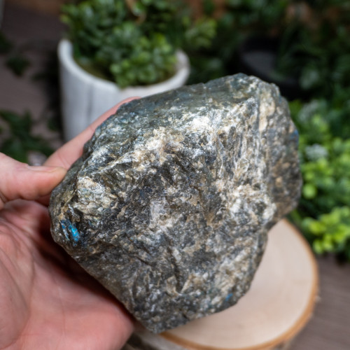 Half Polished Cut Base Labradorite #1