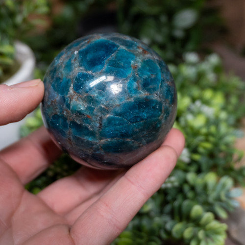 Medium Blue Apatite Sphere