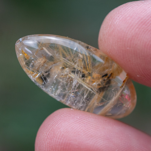 Rutile in Quartz Cabachon #3