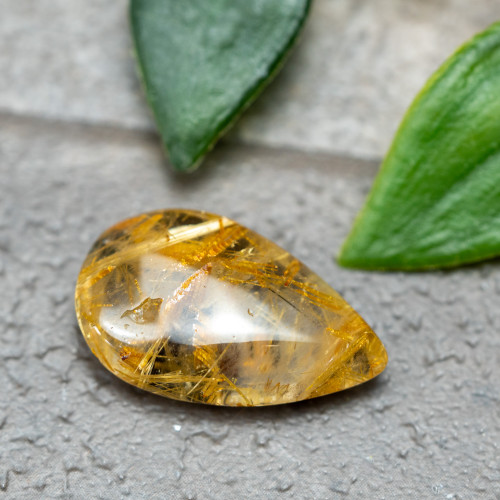 Rutile in Quartz Cabachon #2