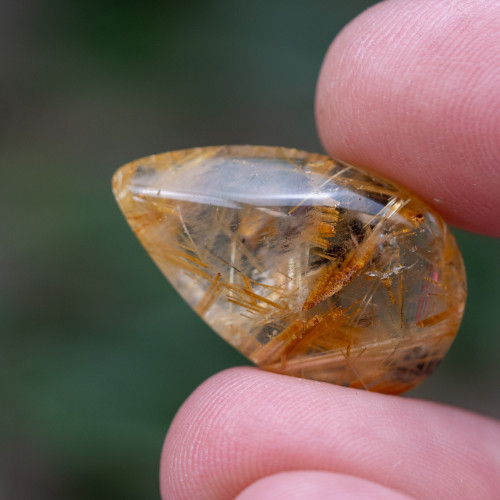 Rutile in Quartz Cabachon #2