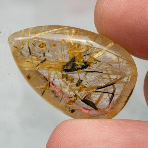 Rutile in Quartz Cabachon #1
