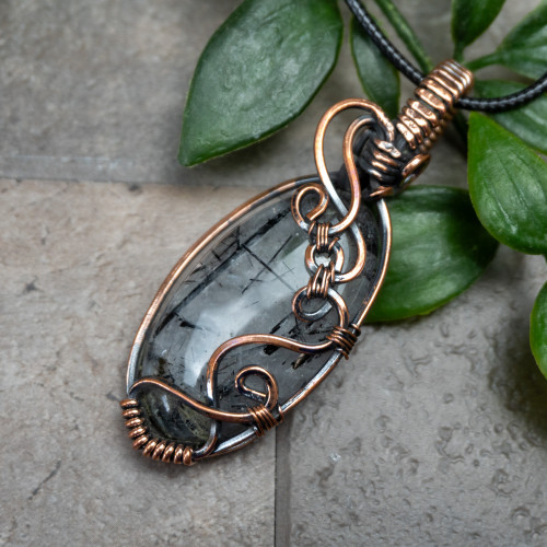 Tourmalinated Quartz Necklace #1