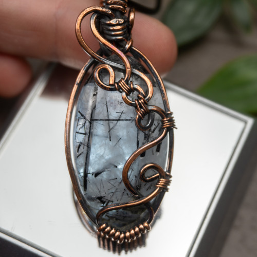 Tourmalinated Quartz Necklace #1