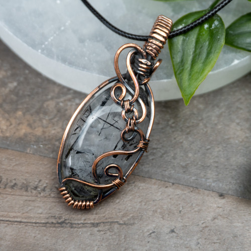 Tourmalinated Quartz Necklace #1