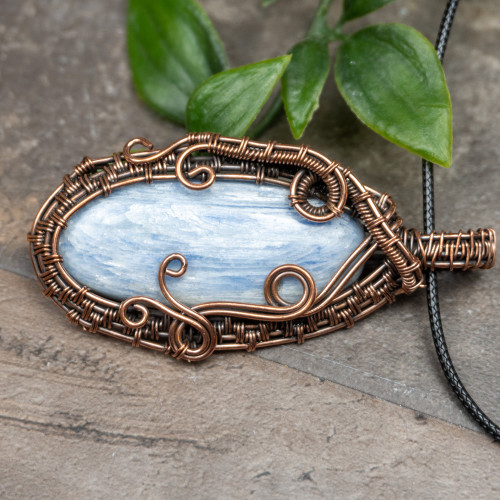 Polished Blue Kyanite Necklace #1