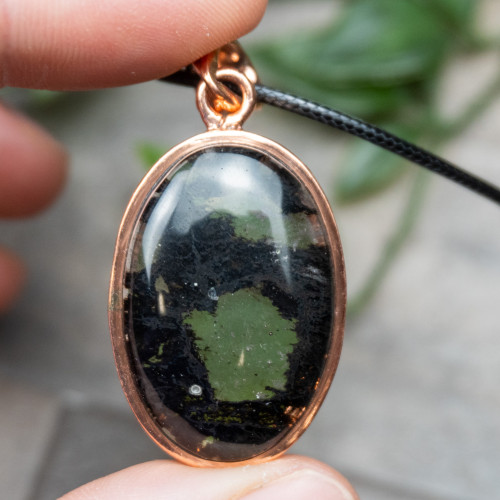 Black Chlorite in Quartz Necklace #1