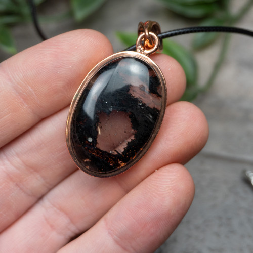 Black Chlorite in Quartz Necklace #1