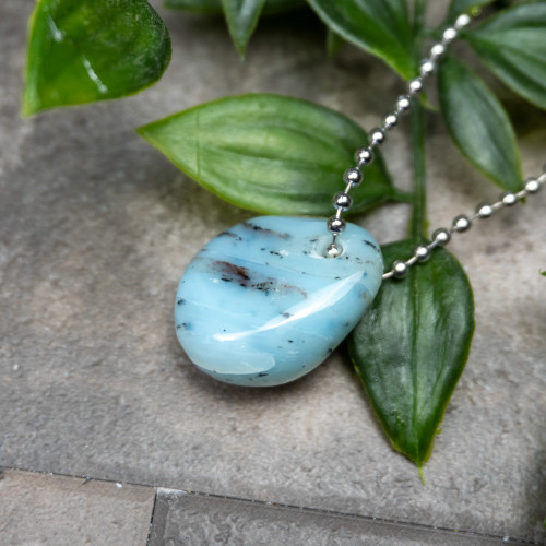 A+ Andean Dendritic Blue Opal Necklace #6