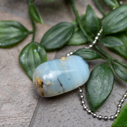 A+ Andean Dendritic Blue Opal Necklace #3