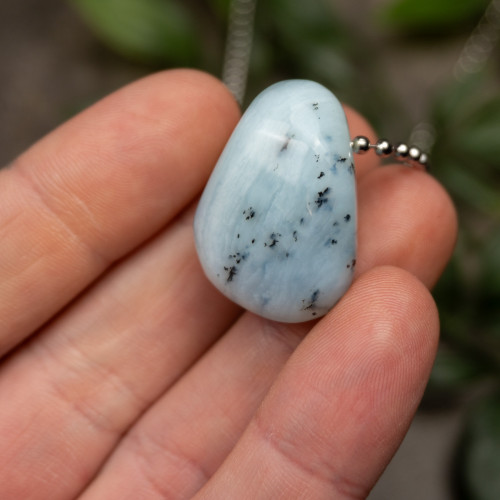 A+ Andean Dendritic Blue Opal Necklace #2