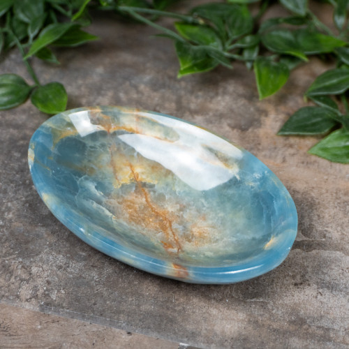 Blue Onyx Oval Bowl #1