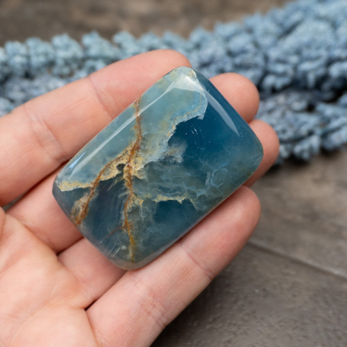 Blue Onyx Palmstone #5