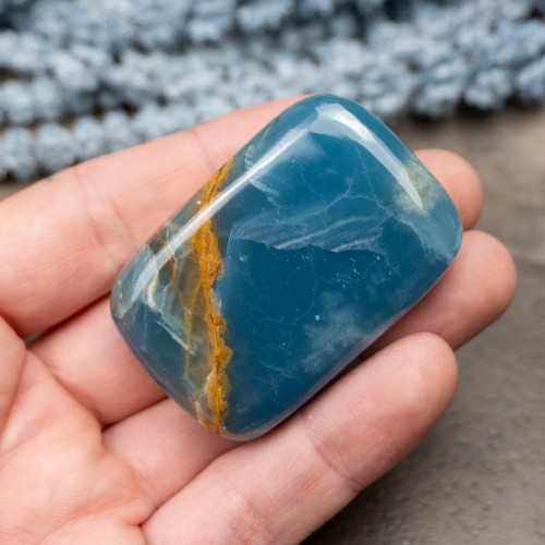 Blue Onyx Palmstone #3