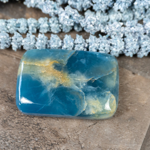 Blue Onyx Palmstone #4