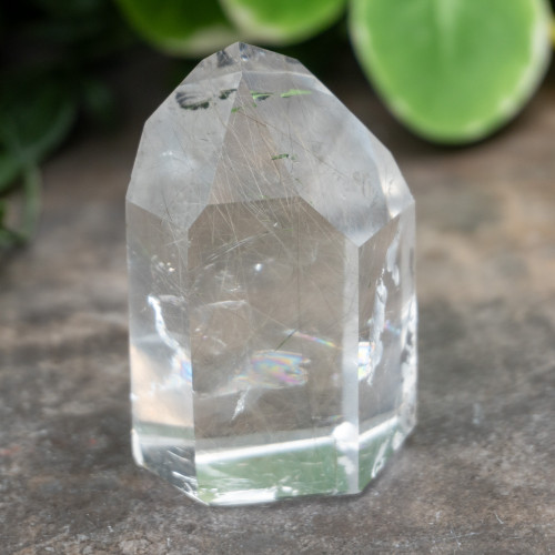 Quartz with Silver & Gold Rutile Tower #6