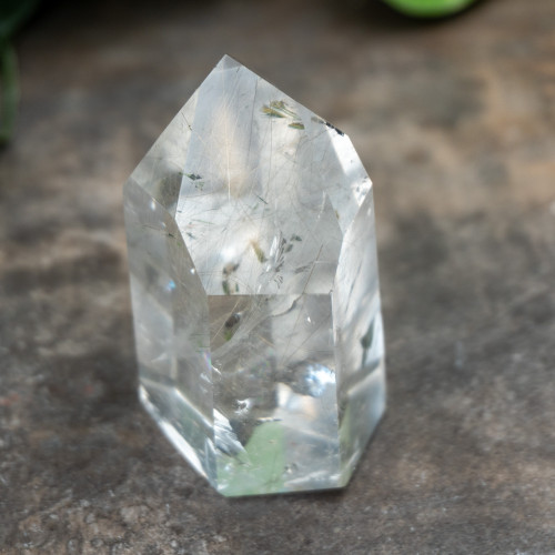 Quartz with Silver & Gold Rutile Tower #6