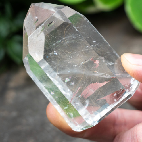 Quartz with Silver & Gold Rutile Tower #6