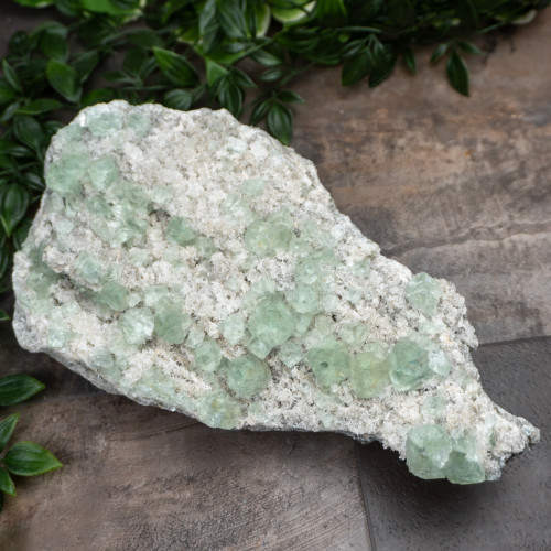 Green Fluorite with Quartz #9