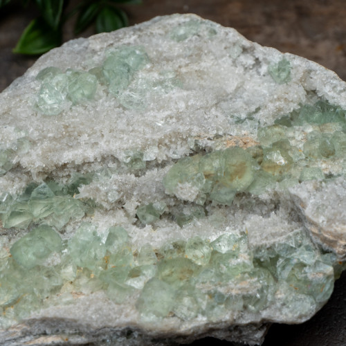 Green Fluorite with Quartz #9