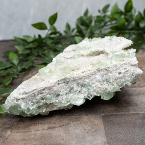 Green Fluorite with Quartz #7