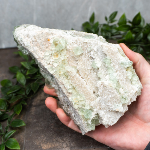 Green Fluorite with Quartz #7