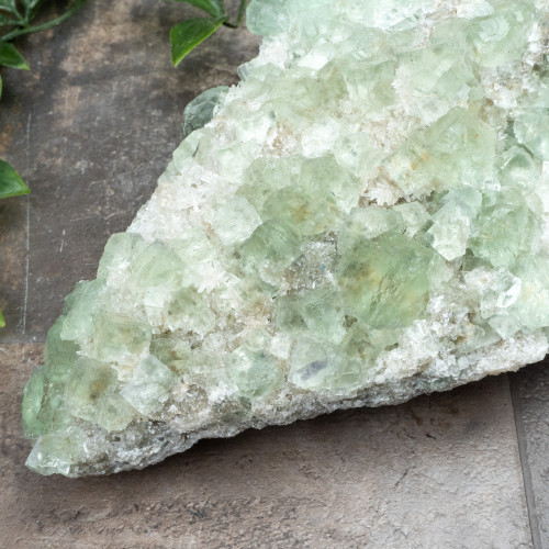 Green Fluorite with Quartz #7