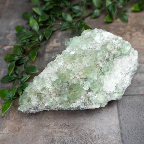 Green Fluorite with Quartz #7