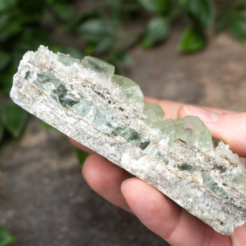 Green Fluorite with Quartz #6