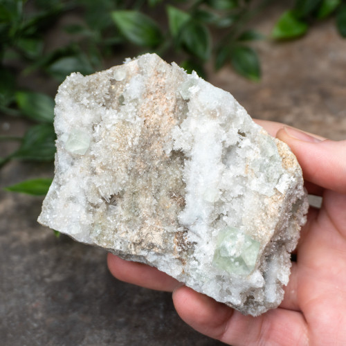 Green Fluorite with Quartz #5